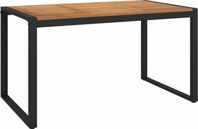 319515 vidaXL Градинска маса с U-образни крака 140x80x75 см масивна акация