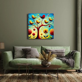 Картина на платно – Цветя и дърво на живота