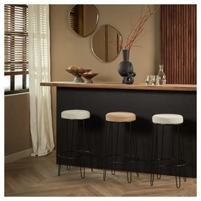 Бял тапициран бар стол (височина на седалката 73 cm) Alice – Light &amp; Living