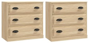 3185242 vidaXL Сайдборди, 2 бр, сонома дъб,инженерно дърво