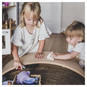 Балансираща дъска от масивен бор в естествен цвят 80x30x18 cm Montessori – Meowbaby