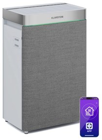 Klarstein AireLux Smart, пречиствател и овлажнител на въздух 2-в-1, CADR 400 м³/ч, сив