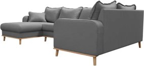 Сив ъглов диван (ляв ъгъл) Beata - Ropez