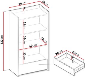 Етажерка за книги Sigma mini