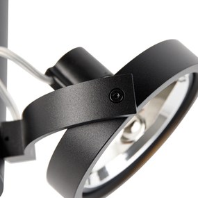 Модерен прожектор черен регулируем 2 светлини - Goes