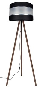 Подова лампа CORAL 1xE27/60W/230V кафява/черна/хром