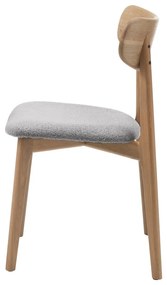 Трапезен стол в светлосив и естествен цвят Elim – Unique Furniture