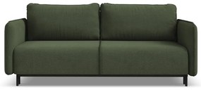 Зелен разтегателен диван с място за съхранение 226 cm Luana – Makamii