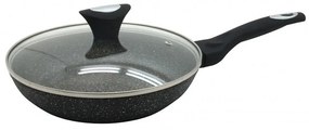 Тиган с капак KLAUSBERG KB 7041, 28Х5.2 см, Мраморно покритие, Индукция, Черен