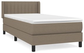3129845 vidaXL Боксспринг легло с матрак, таупе, 90x200 см, плат