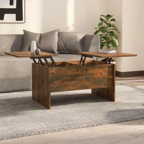 819293 vidaXL Кафе маса, опушен дъб, 80x50x42,5 см, инженерно дърво