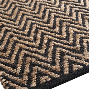 Черно-естествен килим 120x170 cm Zigzag – douceur d'intérieur