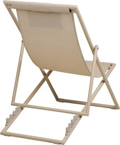 Бежов градински шезлонг метален Curtis – House Nordic