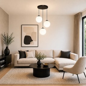 Пендел СИТИ, черен/бял, 3xE27