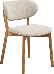 Бежов/в естествен цвят тапициран трапезен стол Dunkirk – House Nordic