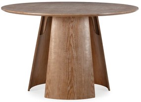 Кръгла трапезна маса от декор от дъб ø 120 cm Zuri – MOME