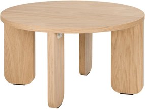 Кръгла масичка за кафе с дъбов плот в естествен цвят ø 55 cm Kuvu – noo.ma