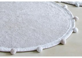 Светлосив ръчно изработен памучен детски килим подходящ за пране ø120 cm Bubbly – Lorena Canals
