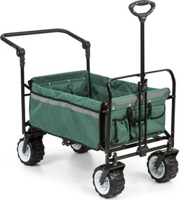 Waldbeck Easy Rider, количка за теглене, до 70 кг, телескопична дръжка, сгъваем, зелен цвят