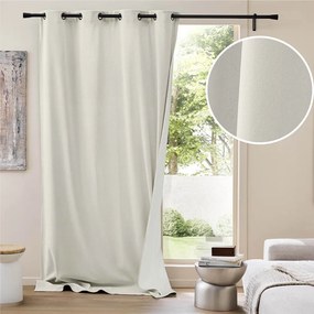 Бежово термо перде от рипсено кадифе 140x260 cm Madison – douceur d'intérieur