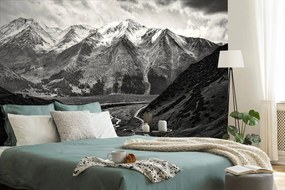 Фототапет – Планинска панорама в черно-бяло