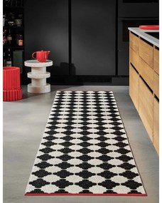 Черно-бяла пътека за открито и закрито 70x225 cm Marre Black Coral – Pappelina