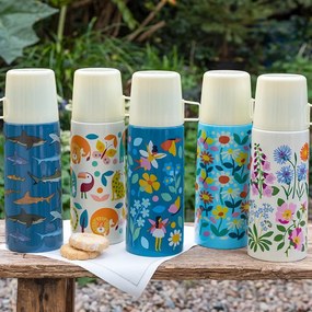 Син/кремав детски термос 350 ml Butterfly Garden – Rex London