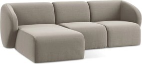 Светлокафяв кадифен ъглов диван (ляв ъгъл) Lani – Makamii