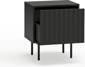 Черно матово нощно шкафче Sierra – Teulat
