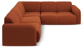 Кафяв ъглов диван от букле (променлив/L форма) Molino – Micadoni Home