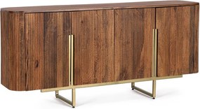 Скрин от масивно манго в златист цвят/в естествен цвят 160x75x40 cm Vilas – Bizzotto