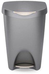 Сиво пластмасово кошче за боклук с педал 50 l Brim – Umbra