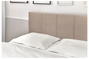 Бежово тапицирано двойно легло с решетка 160x200 cm Vivara - Bobochic Paris