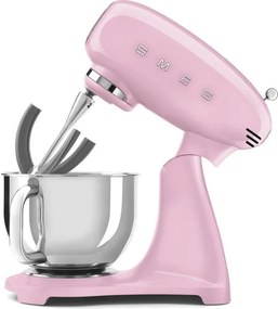 Планетарен миксер SMEG SMF03PKEU, 800 W, 4.8 л, 10 скорости, Функция за плавен старт, Крачета против хлъзгане, Розов
