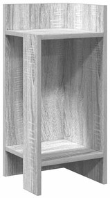 858552 vidaXL Странична маса с рафт, сив сонома, 25,5x27x60 см