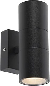 Външна стенна лампа черна 2-светлина IP44 - Duo