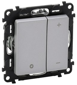 Legrand Димер бутонен R3-400W L3-400VA LED3-75W цвят алуминий Valena Life  - 752362