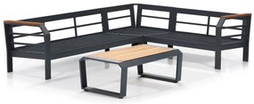 Градински комплект Assento Corner, цвят Сив Жълт Черен