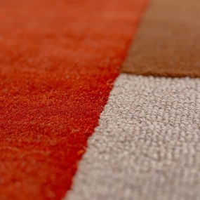 Ръчно изработен вълнен кръгъл килим в тухлен цвят ø 200 cm Mia Segment – Flair Rugs
