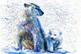 Самозалепващ тапет – Полярни мечки