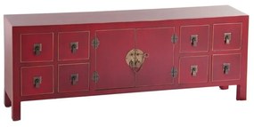 Червен нисък скрин 130x50,5 cm Oriente – Ixia