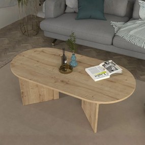 Меламиново кафе маса Cortado в цвят сапфирен дъб 120x60x39.6см.