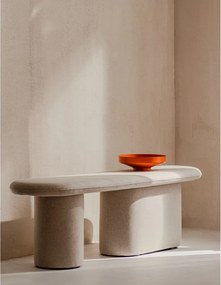 Бежова вълнена подплатена пейка Rull – noo.ma