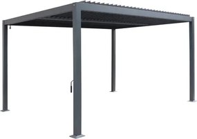 Пергола Hesperide Evonis, Алуминий и стомана, Графит, 4x3 m