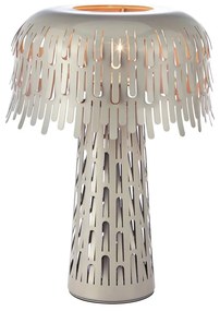 Сиво-бежова настолна лампа с метален абажур (височина 38 cm) Verbera – Markslöjd