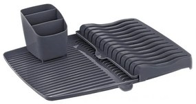 Horecano - Пластмасов стелаж / сушилник за чинии от 3 части 40x30,5xh11,5см антрацит HOME-(TRN-199-04)