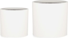Blumfeldt Gendt, саксия, горна саксия, комплект от 2 броя, размери L / XL, фибростъклен материал, интериор / екстериор