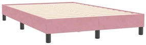 4101354 vidaXL Рамка за легло без матрак Pink 120x210 cm Кадифе