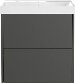Антрацитен матов стенен шкаф за мивка 61x65 cm Bodera – Germania