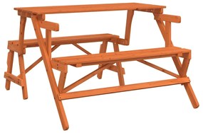 4008992 vidaXL Пикник маса с пейки чамова дървесина масив 2 в 1 конвертируема